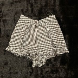 Black and white shorts